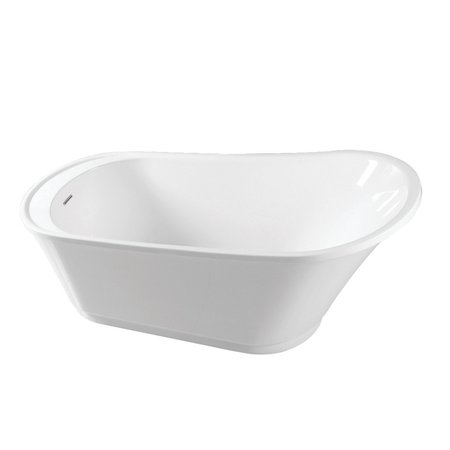 AQUA EDEN Freestanding Bathtubs, 59.45 L, 28.38 W, White, Acrylic VTRS592826Q